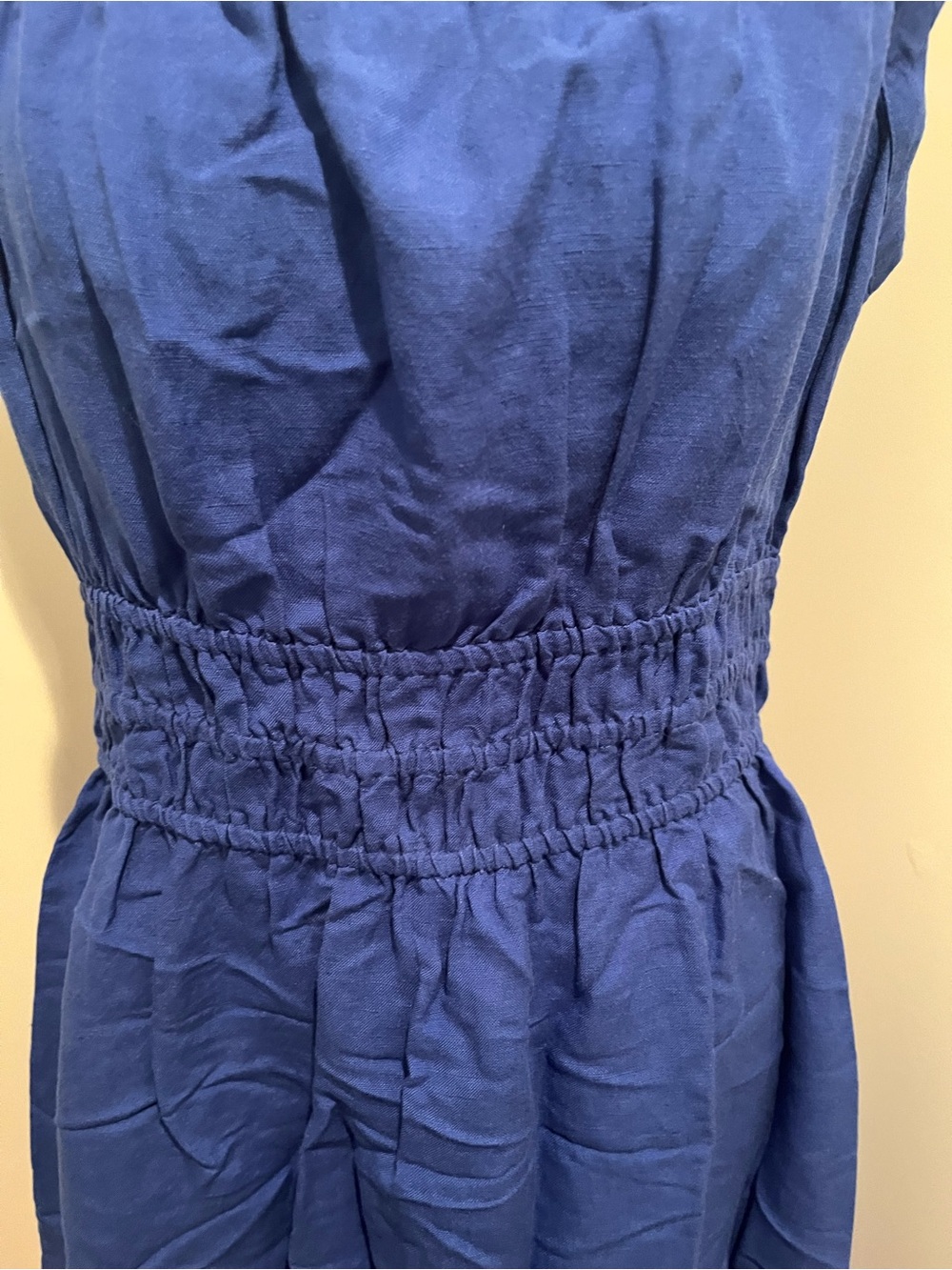 LOFT Blue and Pink linen Colorblock Maxi Dress - Picture 2 of 4